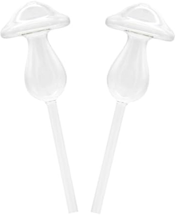 FUNOMOCYA 2 Pièces Arroseur Automatique Verre Dispositif Arrosage Transparent Auto-irrigant pour Plantes Intérieur et Extérieur Contrôle Précis Volume Eau