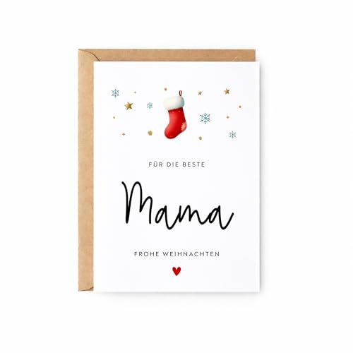 Weihnachtskarte für Mama | Frohe Weihnachten Mama Karte | Mama Weihnachtsgeschenk | Weihnachtsgruß für Mama | Geschenkidee zu Weihnachten