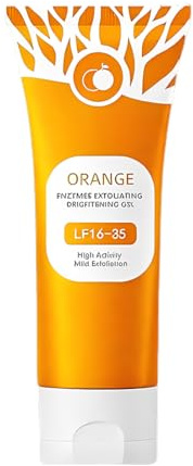 QOCUILC Orange Exfoliating Gel - Gesichtspeeling,Porenreiniger Gesicht,Orange Enzymes Exfoliating Brightening Gel für Damen,Feuchtigkeitspflege für die Haut,wikt gegen Unreinheiten Rötunge