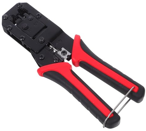 Hemobllo Herramienta Multifunción Pelacables y Crimpadora para Cables Ethernet Alicates para Cortar Pelar y Crimpar Cables de Kit Completo para Instalación y Reparación Eléctrica