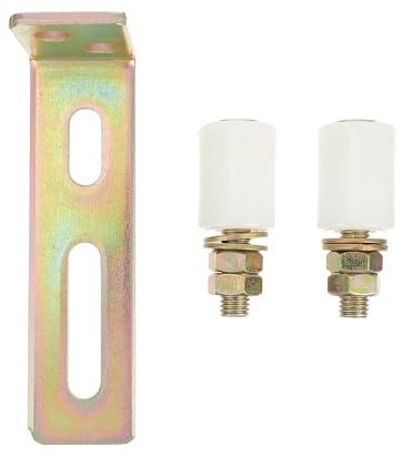 Outanaya Rouleau de Guidage en Nylon Support en Acier pour Portail Coulissant, Fixation en L Conçue pour Portails et Clôtures de Jardin, sans Besoin de Graissage