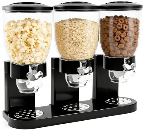 Wapasezyar Cereal Dispenser Countertop 2 l, livsmedelsdispenser av plast, flingor och spannmålsdispenser, perfekt för sötsaker, matburkar (3)