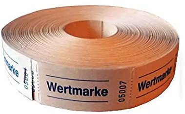 Deiters Wertmarken 60x30mm 1000er Wert orange