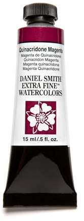 Daniel Smith 284600090 Extra Fine Watercolor 15ml Paint Tube, Quinacridone, Magenta, 0.5 Fl Oz (Pack of 1)