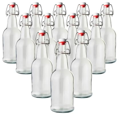 Home Brew Ohio T5-0DR0-Q601 EZ Cap-Bierflaschen, 454 ml, transparent, 12 Stück