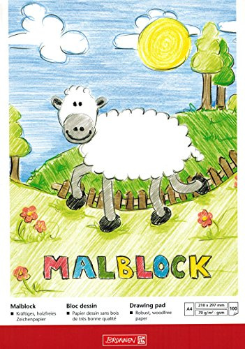 Malblock/Zeichenpapier BRUNNEN 100 Blatt / A4-70g (210 x 297 mm)