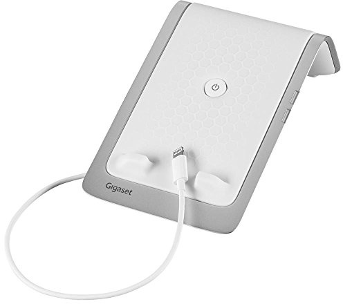 Gigaset LM550i Ladestation (geeignet für iPhone - Anrufweiterleitung vom Handy auf das Dect-Telefon zuhause, Schnelllade-Funktion) weiß