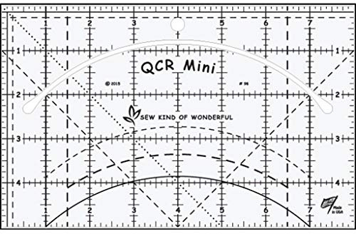 Sew Kind of Wonderful QCR Ruler Mini Righello, Acrilico, Versione Originale