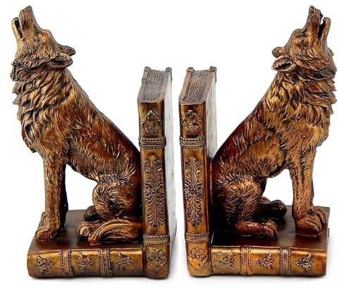 Bellaa Buchstützen Heulender Wolf 17,8 cm 26362