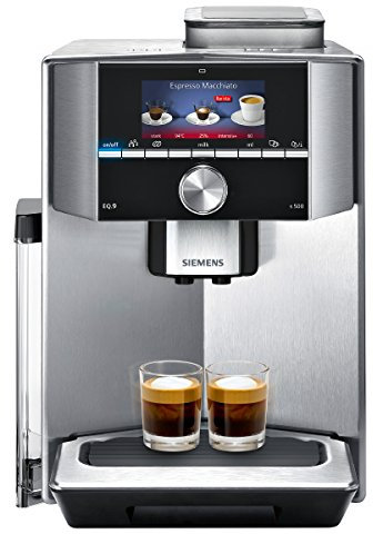 Siemens TI915531DE EQ.9 s500 Kaffeevollautomat (1500 Watt, maximales Aroma, vollautomatische Dampfreinigung, Baristamodus, sehr leise, iAroma) 2,3L, edelstahl