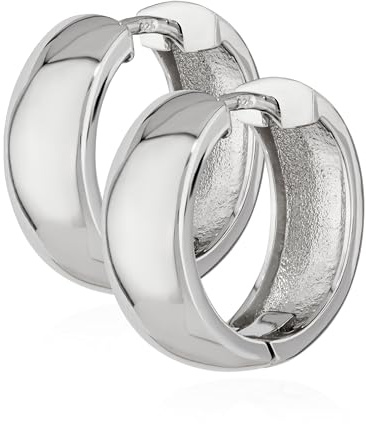 NKlaus silver par 925 sterlingsilver fällbara creolörhängen 17,5 x 6 mm anlöpningsskydd 4813