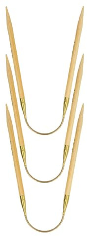 Addi GS56120306 Strumpfstricknadeln CraSyTrio Bamboo Long, Bambus,Beige