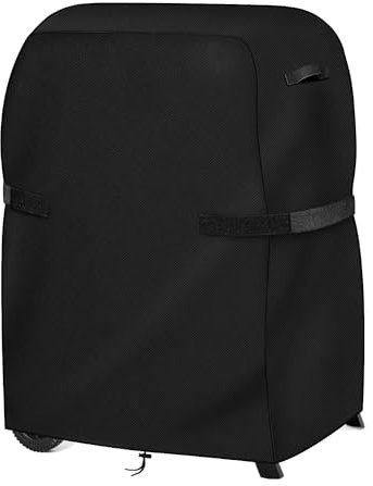 Dokon Premium Barbecue Covers Waterproof Heavy Duty Oxford Fabric Gas BBQ Cover Windproof Anti-UV Large Outdoor Barbeque Grill Cover fits Weber, Char Broil, Outback & More (76x66x109cm) - Black