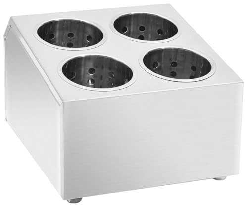 vidaXL Besteckbehälter 4 Fächer Quadratisch Edelstahl