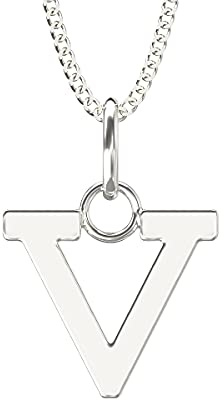 Aeon Jewellery Buchstaben Halskette - 925 Sterling Silber I Verstellbare 40-45 cm Silberne Kette I Inklusive Poliertuch I Personalisierte Geschenke für Geburtstage & besondere Anlässe für Frauen