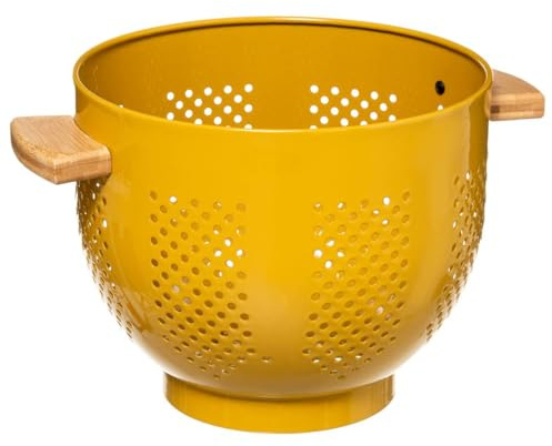 5five - passoire métal d20cm modern color jaune moutarde