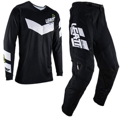 Leatt Motocross Set Unisex Erwachsene, Balck/White, M