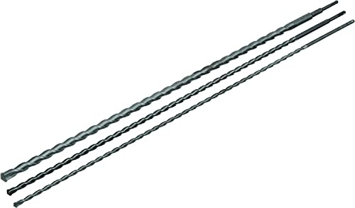 Set da 3 pezzi punte da muro SDS PLUS da 1 metro per trapano tassellatore ø 12, 16, 24 mm ideale per forare cemento, pietra, calcestruzzo
