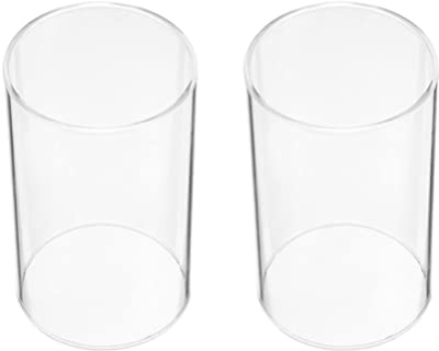 BESPORTBLE Windlicht Glas 2 Stücke - Glaszylinder für Kerzen (20x8cm) Transparent Teelichtgläser ohne Boden - Weihnachten, Halloween, Zuhause, Tischdeko, Hochzeit, Restaurant