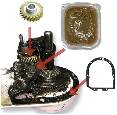 Welikekitchen Reparaturset für KitchenAid Küchenmaschinen bestehens aus Zannrad, Dichtung, Getriebefett 5 Jahre Garantie