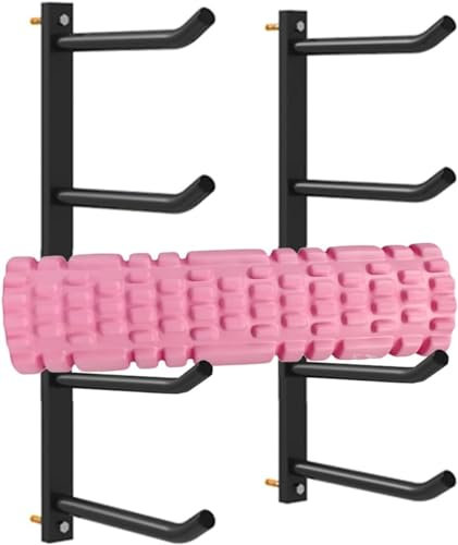 HACSYP Yoga-Ball-Aufbewahrung, vielseitiges Wandhalterungsregal, Heim-Fitnessstudio-Aufbewahrungsregal, for Fußball/Volleyball/Yogamatte (Size : 4Tiers)