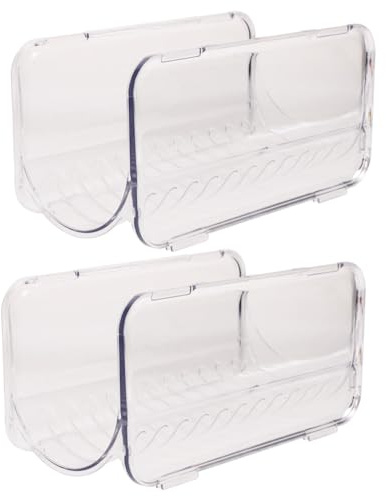 ABOOFAN 2pièces Organisateur de Bouteilles Eau Empilables Plastique Porte-Bouteilles pour Placards et Réfrigérateurs Rangement Pratique pour Bouteilles de Différentes