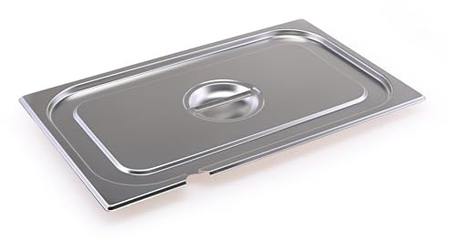 GN Behälter Gastronorm Edelstahl Deckel 1/1 mit Löffelaussparung