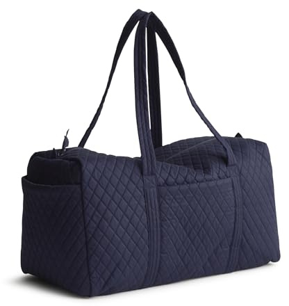 Vera Bradley Women's Premium Cotton Large Original Duffel Bag, Peacoat, One Size