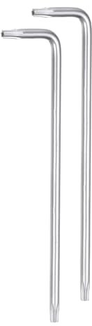 QUARKZMAN 2 Piezas de Llave Hexagonal en Forma de L con Punta Torx T10 de Acero Al Carbono de 3.58 de Longitud, Llave Hexagonal de 6 Puntos en Tono Plateado