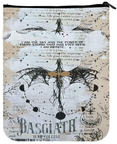 KUIYAI Basgiath War College-Buchhülle für Buchliebhaber, Fantasy-Buch, Drachen-Geschenk, Drachenreiter, Geschenk für Romantik-Leser, Geschenk (I'm Infinite Book coverUK)