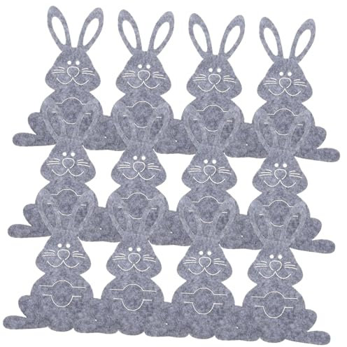 TINEASUR 12stücke Osterhase Besteckhüllen Niedliche Tischdeko Für Ostern Bestecktaschen Für Familienfeiern Und Festlichkeiten Kreative Utensilienhalter