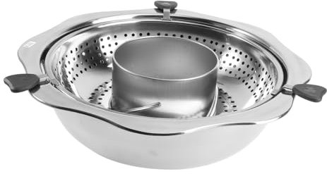 PRETYZOOM Rotierender Hot Pot Aus Edelstahl Suppentopf Für Gasherde Antihaft-kochutensil Kochtopf Aus Hot Pot Mit Integriertem Design Geeignet Für Induktionsherde Und Andere Kochfelder