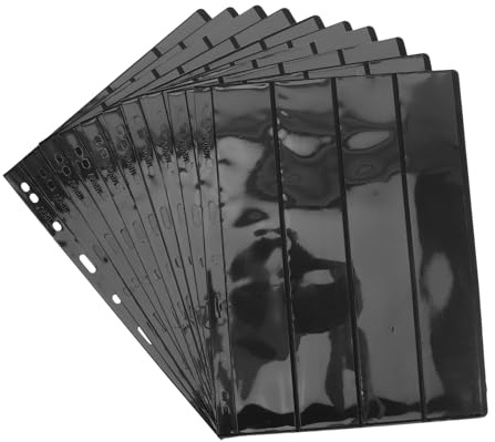 WEKAMOS 10 Blatt Teiliges Briefmarkenalbum mit Doppelseitigen Transparenten PVC Seiten Schützend gegen Knicke und Schmutz für Sammler zur Übersichtlichen Präsentation und Sicheren