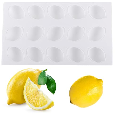 Silikonform Zitrone, Cedric Grolet Formen, Zitronenform Silikon, Backform für Torten, Muffins und Eiswürfel, Hochwertige Silikonform, Einfache Reinigung, Langlebig
