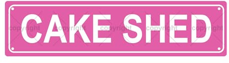 CAKE SHED SPACE Metal Tin Street Sign Bar Cafe Garage Cave Home Room Wall Bathroom Farmhouse Garden Porch Patio Decor, 4x16 Inch