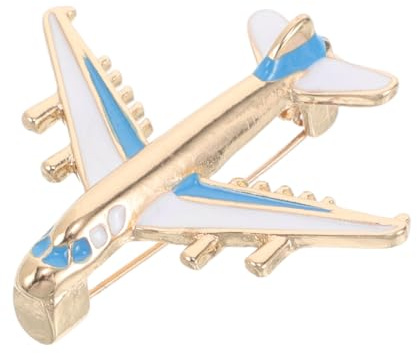 ARTIBETTER Spilla a Forma di Aereo in Lega Blu, Accessorio Distintivo da Colletto per Donne, Spilla da Bavero Decorativa per Abbigliamento, Zaino e Festa, Design Originale per Uso Quotidiano