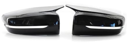 Auto Spiegelkappen Für 3er/5er/6er/7er/8er G11 G12 G14 G15 G16 G20 G21 G30 G31 2019 2020 LHD Carbon Fiber Außenspiegelabdeckung Verkleidung(Schwarz)
