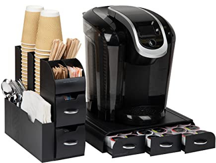 Mind Reader Organizer per cialde di caffè e condimenti, 2 pezzi, 36 cialde, nero