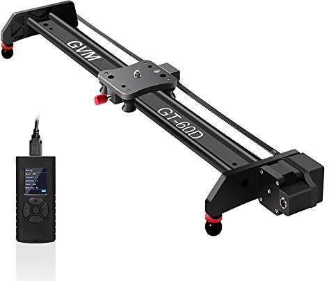 GVM 60 cm motoriserat kameraskjutreglage aluminiumlegering DSLR-kamera fotografering video filmproduktion