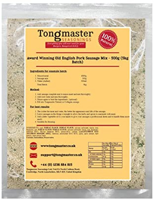 Award Winning Old English Pork Sausage Complete Mix - 500g