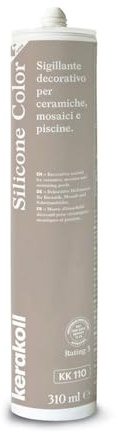 Kerakoll Silicona Color KK110 sellador decorativo azulejos cerámicos mosaicos y piscinas 310 ml
