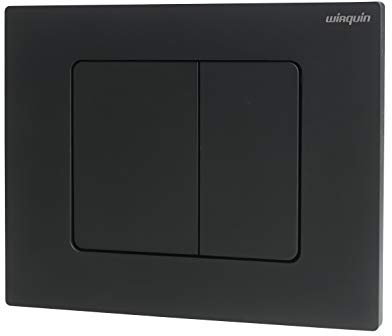 Wirquin 55722890 Quadratische WC-Bedienplatte, Black Touch