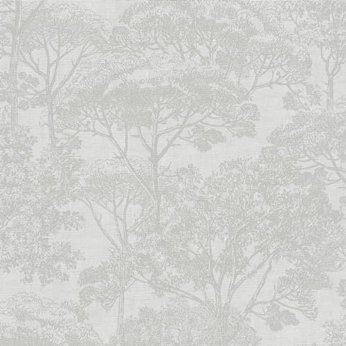 Papier peint nature Profhome 380234-GU papier peint intissé légèrement texturé avec des ornements floraux mat beige blanc-crème 5,33 m2