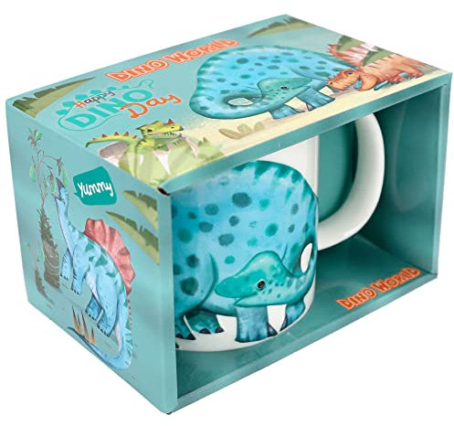 Depesche 12600 Dino World - Tazza in porcellana con manico, capacità ca. 250 ml