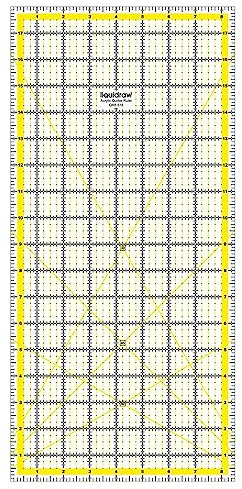 Liquidraw Rectangle Quilting Ruler, Transparent Acrylic, 8.5 x 18in