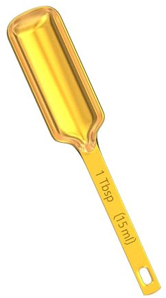 Color Up Premium 1 Tablespoon Measuring Spoon (15 ml) - Stainless Steel Gold Finish, Accurate TBSP for Wet & Dry Ingredients - One Single Table Spoon