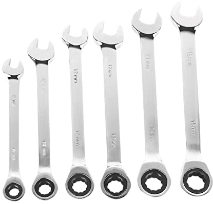 Uonlytech llaves fijas con carraca llave inglesa de 10 mm llave de 10 mm llave de carraca 10mm trinquete llave muerta
