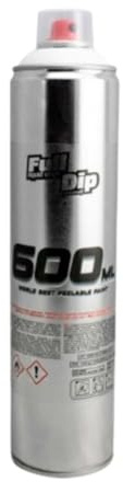 AutoFullCar Full Dip Sprühfarbe, Mattschwarz, Vinyl, flüssig, 600 ml (weiß)
