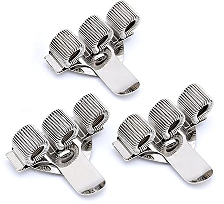 DALAETUS 3 stycken metall pennhållare, expanderbar pennhållare i rostfritt stål med metallklämma, för notebook hem kontor ficka (silver)