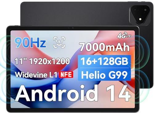 ALLDOCUBE iPlay 60 Pro Tablet da 11 pollici, 90Hz Reflex 1920x1200 FHD, Android 14, 16GB (6+10) RAM+128GB+512GB espandibile, MediaTek Helio G99 Octa-core, Widevine L1, 7000mAh, 4G/Wifi5, PD 18W